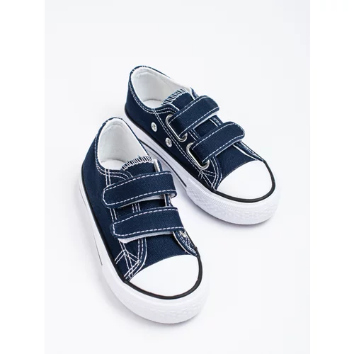 SHELOVET Children's navy blue Velcro sneakers