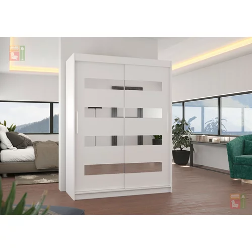 ADRK Furniture Garderobna omara z drsnimi vrati Baltic 150x200x58 cm