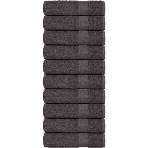 vidaXL Brisače za tu&scaron;iranje 10kos FROGN antracit 70x140 cm 100% bombaž Cene