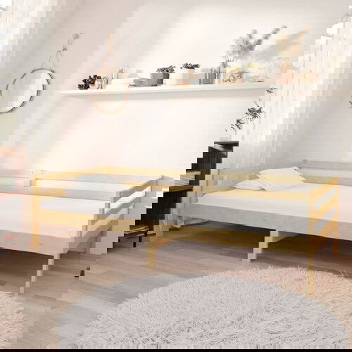 VidaXL Dnevna postelja trdna borovina 90x200 cm Slike