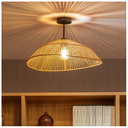 Brilagi LED plafonski luster CERIA BOHO 1xE27/60W/230V prečnik 50 cm crna/braon Slike