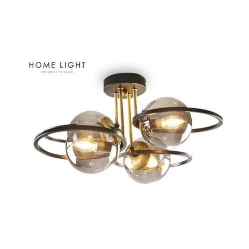  NALAN 19064 LUSTER 4*E27 CRNA/MESING Slike