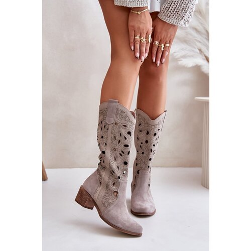 Lewski Shoes Openwork Suede Boots Slike