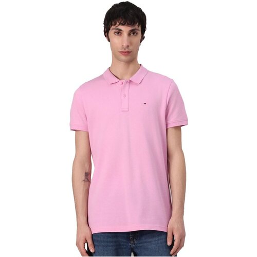 Tommy Jeans Polo majice kratki rokavi DM0DM20676 Rožnata Slike