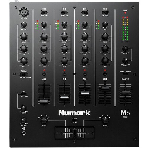 Numark DJ Mikseta M6, USB, Četvorkanalna, Crna Cene