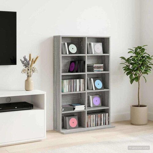 Cd ormar Siva Sonoma 65 x 23,5 x 97,5 cm Konstruirano drvo Cijene