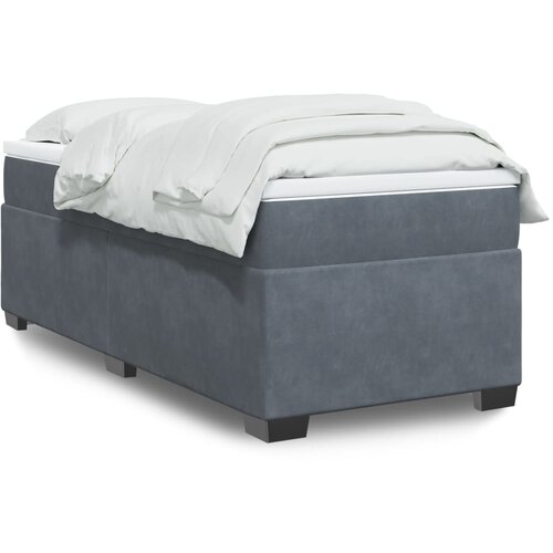 VidaXL Box spring krevet s madracem tamnosivi 90x190 cm bar&amp;scaron;unasti Slike