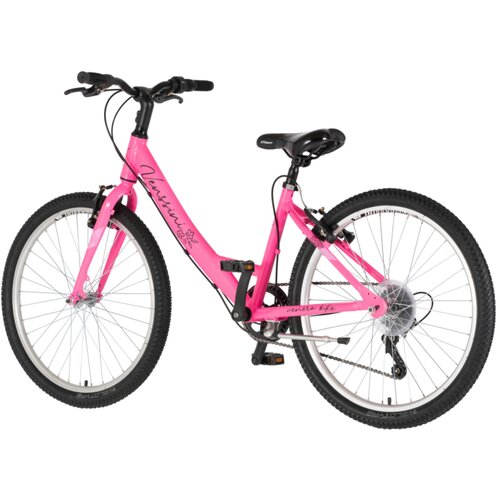 Venssini bicikl junior 24  parma alu 24" alu 14" v-brake 6 brzina 132-155cm (xs) roze 1242055 Cene