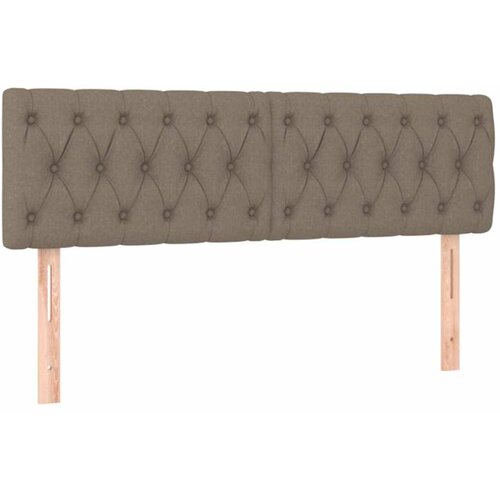  Krevet box spring s madracem LED smeđesivi 140x190 cm tkanina Slike