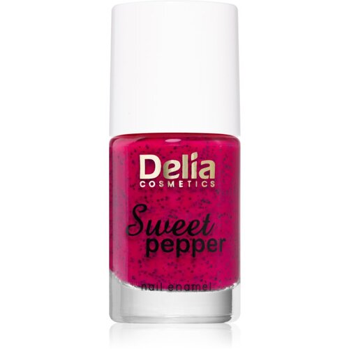 Delia Cosmetics Sweet Pepper Black Particles lak za nohte odtenek 05 Raspberry 11 ml Cene