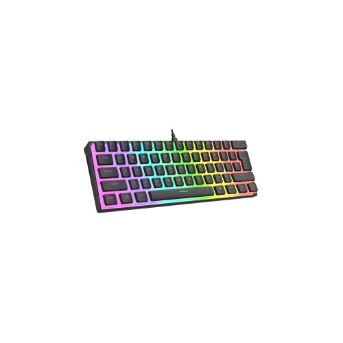  Tastatura gaming RAMPAGE RADIANT K11 black, Type-C, RGB, red switch, US layout, pudding keycaps Cijene