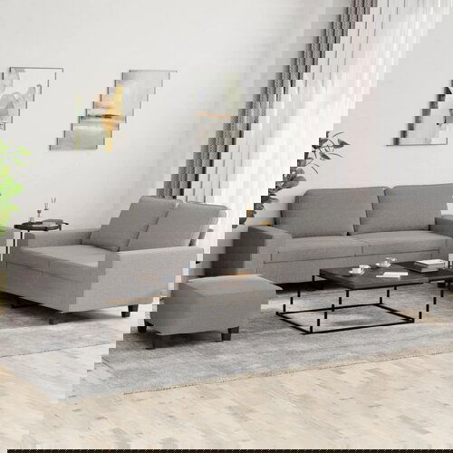 vidaXL Sedežna garnitura 3-delna taupe blago Cene