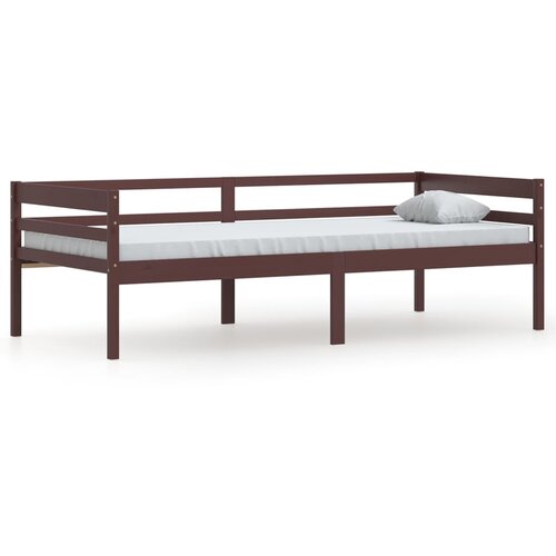 Maison Chic Posteljni okvir - Enojna postelja - Postelja za odrasle temno rjav iz trdne borovine 90x200 cm-J9187, (21771611) Slike