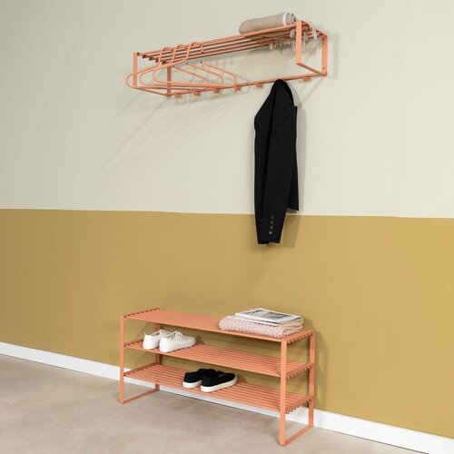 Spinder Design Rožnato-oranžna jeklena omarica za čevlje 100x48,5x29 cm Rex &amp;ndash; Slike
