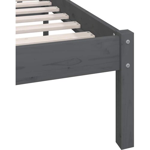  Okvir za krevet od masivne borovine sivi 200 x 200 cm Slike