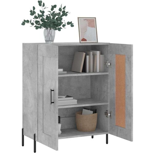 Komoda siva boja betona 69 5x34x90 cm od konstruiranog drva Slike