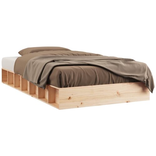VidaXL Posteljni okvir 140x190 cm trden les, (20906342) Slike
