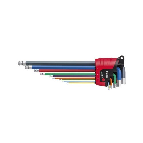 Wiha 43850 Set imbusa u ErgoStar držaču, sa šestougaonim okruglim krajem, 10 delova MagicRing®, u flourescentnoj boji ( W 43850 ) Cene