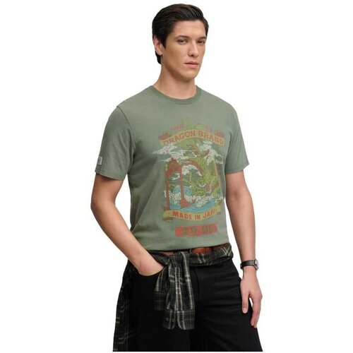 Superdry maslinasta mu&amp;scaron;ka majica Slike