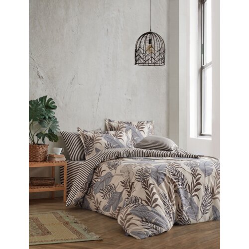L'essential Maison lionel - Gold GoldBrownBlue Ranforce Double Quilt Cover Set Cene