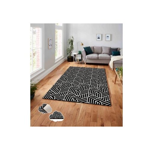 Conceptum Hypnose Tepih 120, 160x230 cm, Crno-bijeli Cene