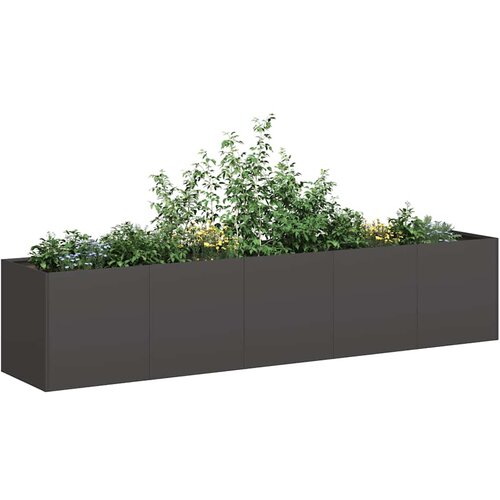 VidaXL Planter Black 200x40x40 cm Hladno valjano jeklo Slike