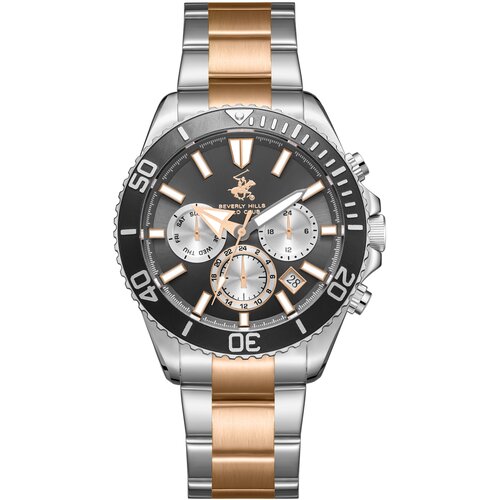 Beverly Hills Polo Club Muški ručni sat BP3721X.560, Srebrno-rose gold boje Cene