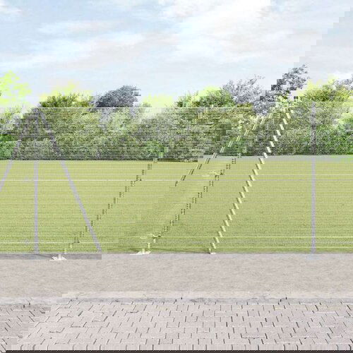 vidaXL zavarena žičana ograda s 13 flanged postovima 1.2x50 m Galvanizirani čelik Cijene