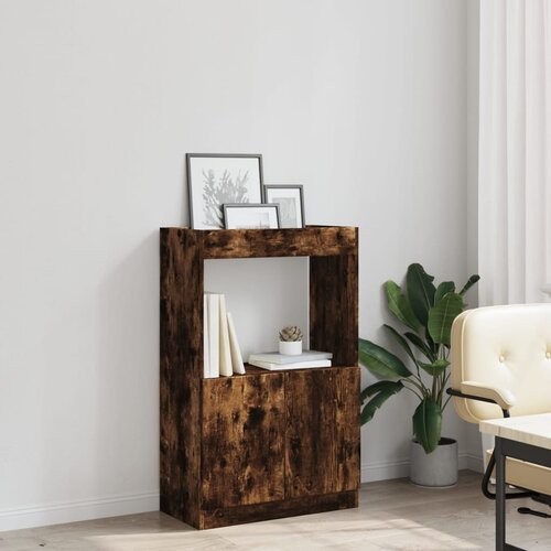  Visoka komoda boja hrasta 63x33x100 cm od konstruiranog drva Slike