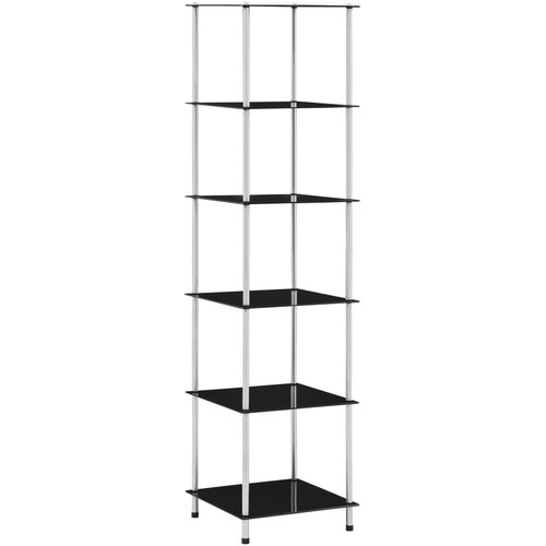 The Living Store sa 6 razina crne 40 x 40 x 160 cm od kaljenog stakla Cijene