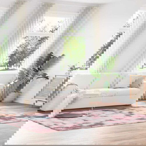 vidaXL Košata preproga prašna roza 200x290 cm poliester Cene