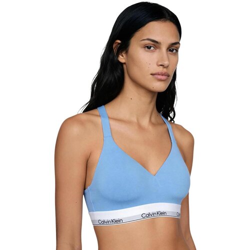 Calvin Klein Jeans Triangel / Brez opore LIFT BRALETTE LV00QF8500 Modra Slike