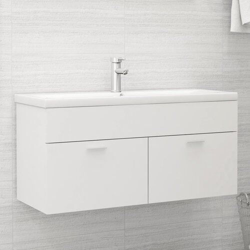 vidaXL Ormarić za umivaonik bijeli 100 x 38,5 x 46 cm od iverice Cijene