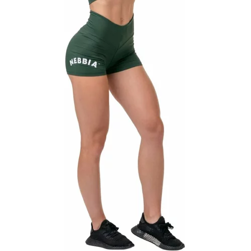 NEBBIA Classic Hero High-Waist Shorts Dark Green XS