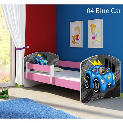  Otro&scaron;ka postelja ACMA z motivom, stranska roza 160x80 cm 04 Blue Car Cene