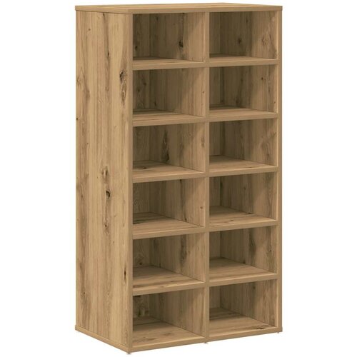 VidaXL Regal za čevlje artisan hrast 54x34x100,5 cm inženirski les Slike