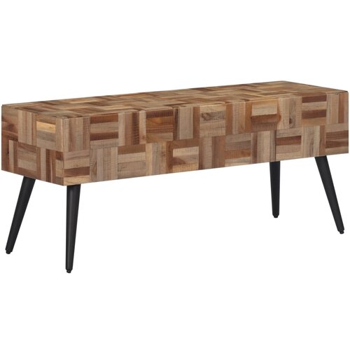 vidaXL Klop 110x35x45 cm trdna predelana tikovina Cene