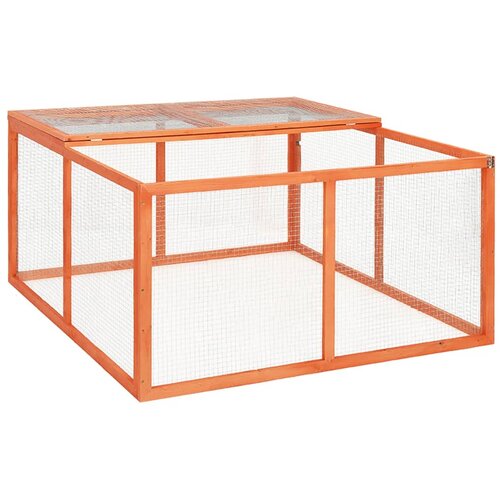 VidaXL Zajčnik 124x120x60 cm trden les jelke Slike