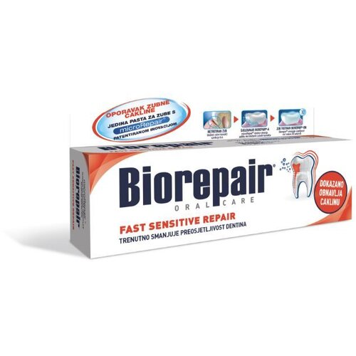 Biorepair Fast Sensitive pasta za zube,75ml Slike