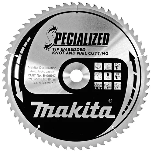Makita TCT žagin list Specialized 355mm B-09547