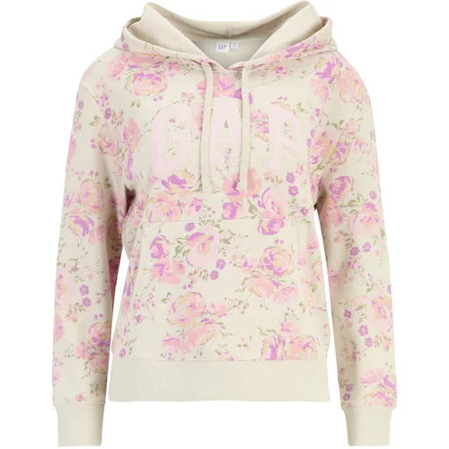 Gap Petite Sweater majica 'HERITAGE' svijetlobež / kivi zelena / orhideja bijela / pastelno roza