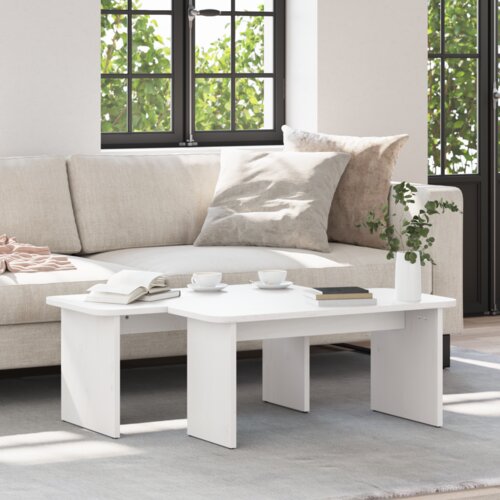 vidaXL Stolić za kavu 2 pcs Bijela 100 x 69 x 35.5 cm Cijene
