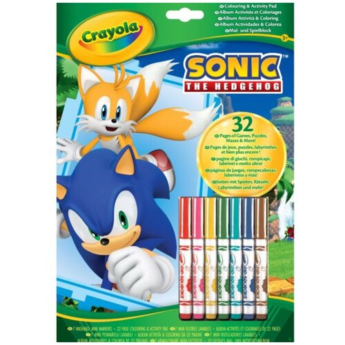 Crayola Sonic, bojanka i radna bilježnica s aktivnostima Slike