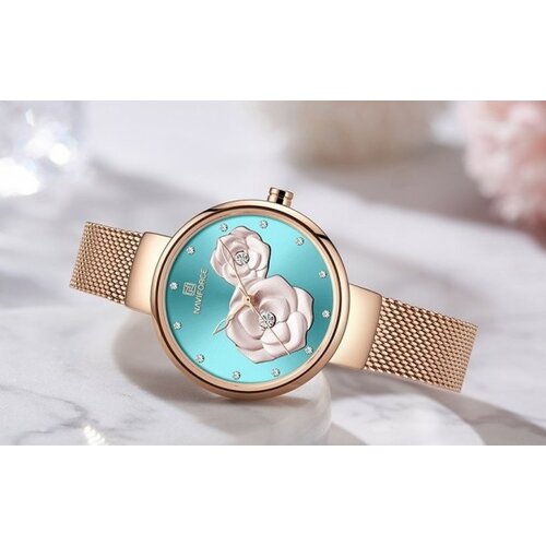 Naviforce ženski sat sa plavim kućištem 5013 rose gold Cene