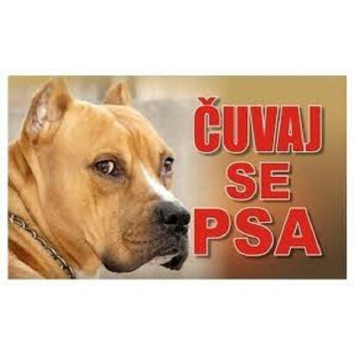 Happy Dog tabla Čuvaj se psa - Pit bul 20x12.5cm Slike