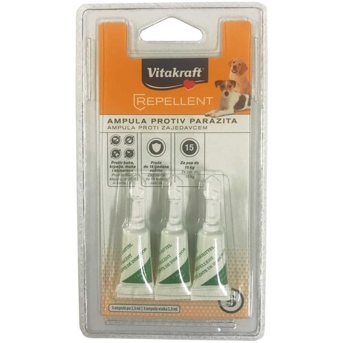 Vitakraft Ampule protiv parazita za pse, 3 komada, 1,5 ml Cene