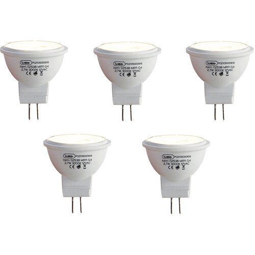 LUEDD Komplet 5 LED žarnic G4 MR11 2,7 W 210 lm 3000 K 12 V Cene