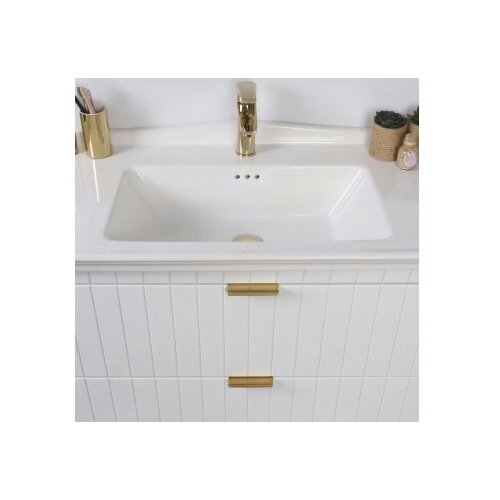 Hanah home Set kupaonskih ormarića s umivaonikom i ogledalom, 2 komada, bijeli Slike