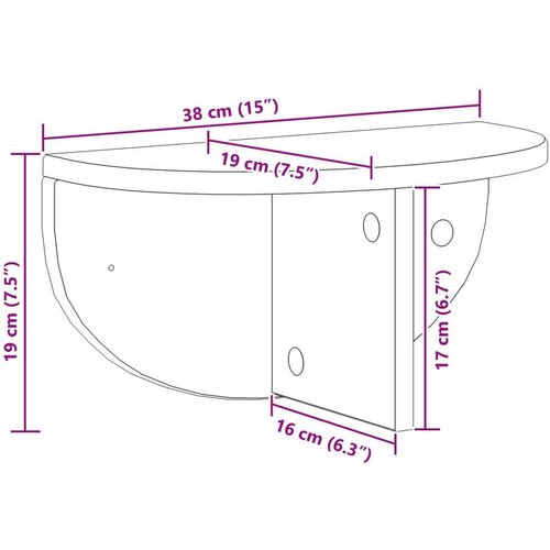  Polica na zidu Zidne 2 pcs Betonski sivi 38 x 19 x 19 cm Slike
