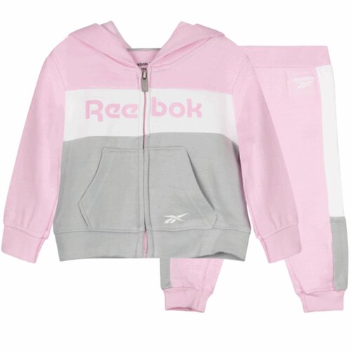 Reebok komplet trenerka za male devojcice/ zip roze siva Cene